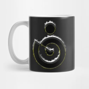 Geometrical Oval Metal Industrial Art Symbol Mug